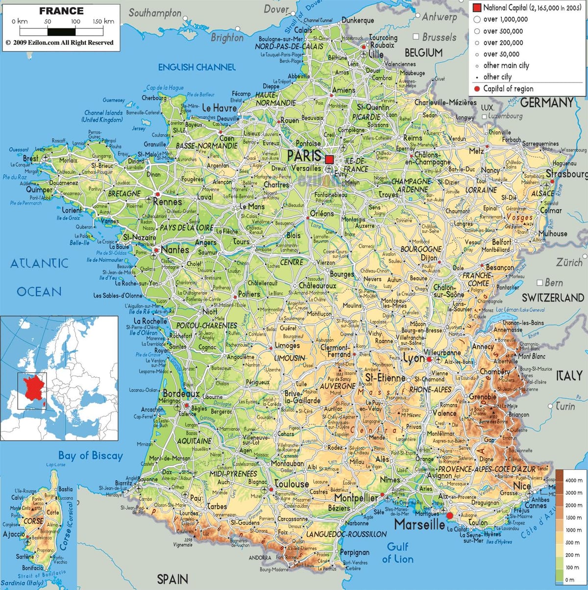 onde está a França no mapa