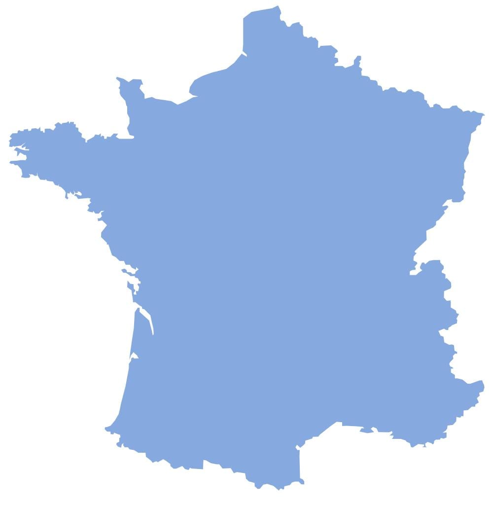 França vetor mapa