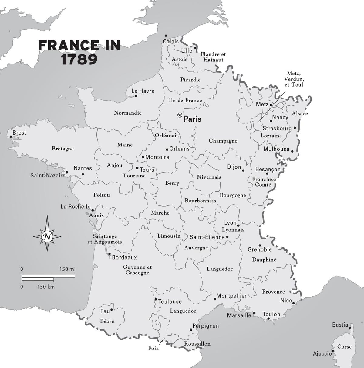 mapa da França durante a revolução francesa