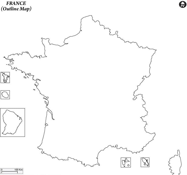 simples mapa da França