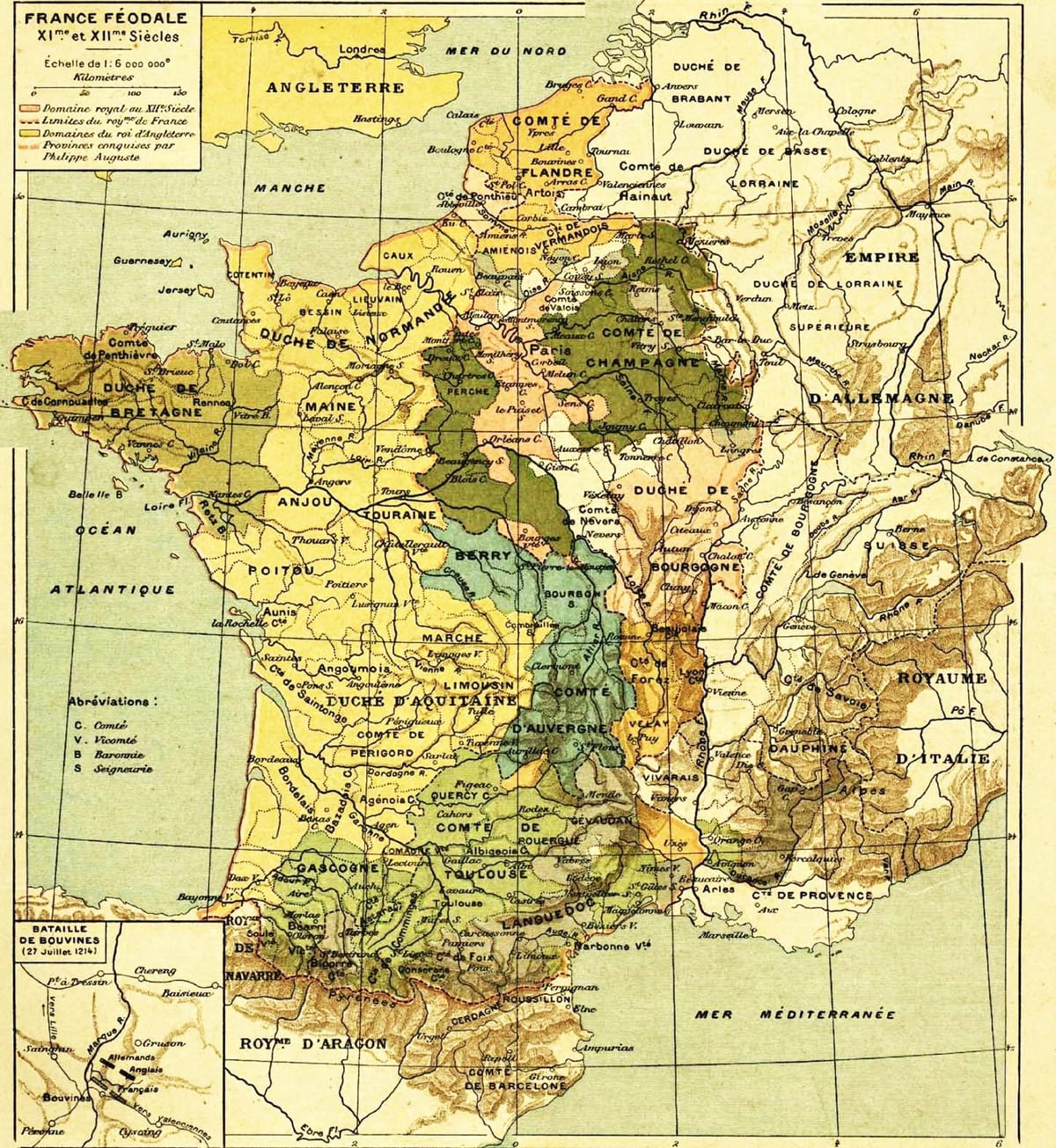 mapa da França medieval