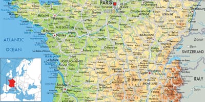 Onde está a França no mapa