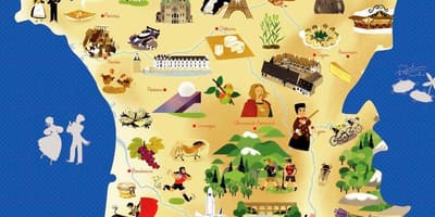 França, mapa de viagem