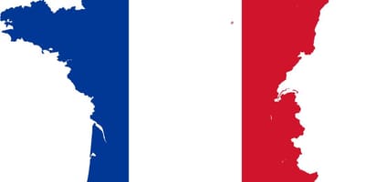 Mapa da França bandeira