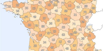 França código postal mapa