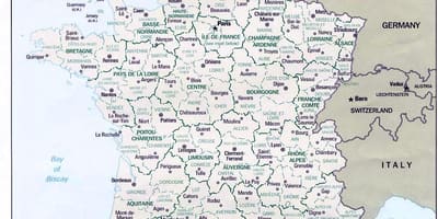 Um mapa da França