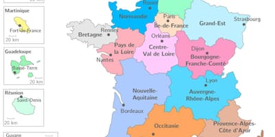 Mapa da região França