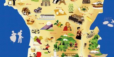 França, mapa de viagem