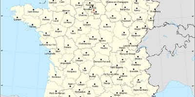 Mapa da França e cidades
