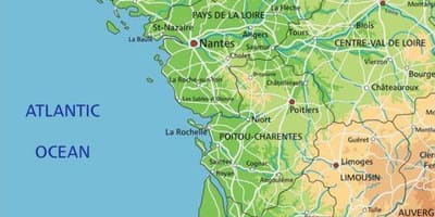 Mapa da França ocidental