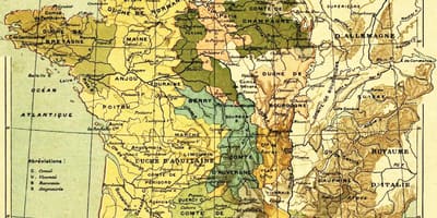 Mapa da França medieval